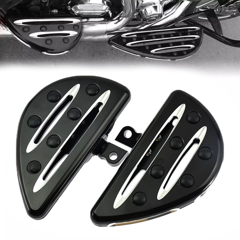for Sportster Fatboy Dyna Softail Touring Street Road Glide Road King Male Mount Pack 2 Large Passenger Floorboards Foot Pegs Rest 