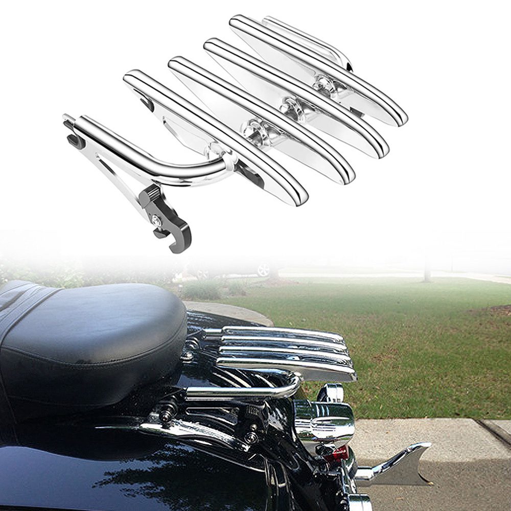 2-Up Motorcycle chrome Tour Pak Luggage Rack for Harley Electra street Glide Road King 2009-2019 