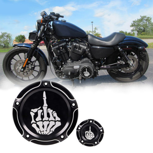Black CNC Skull Shift Linkage For Harley Electra Glide FLHTC FLHT Road King FLHR 