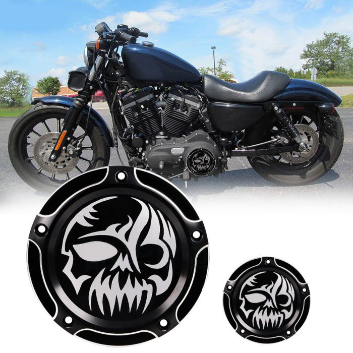Gothic Skull Cross GUAIMI CNC Derby Timer Timing Engine Cover For Harley Dyna FLD Street Glide FLHTK FLHRS Fatboy FXSTB 