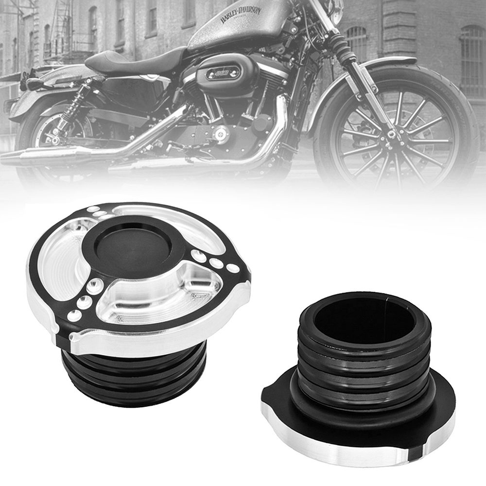 Harley Davidson Brass Fuel Gas Cap Set- Sportster Softail Iron 883 Dyna 