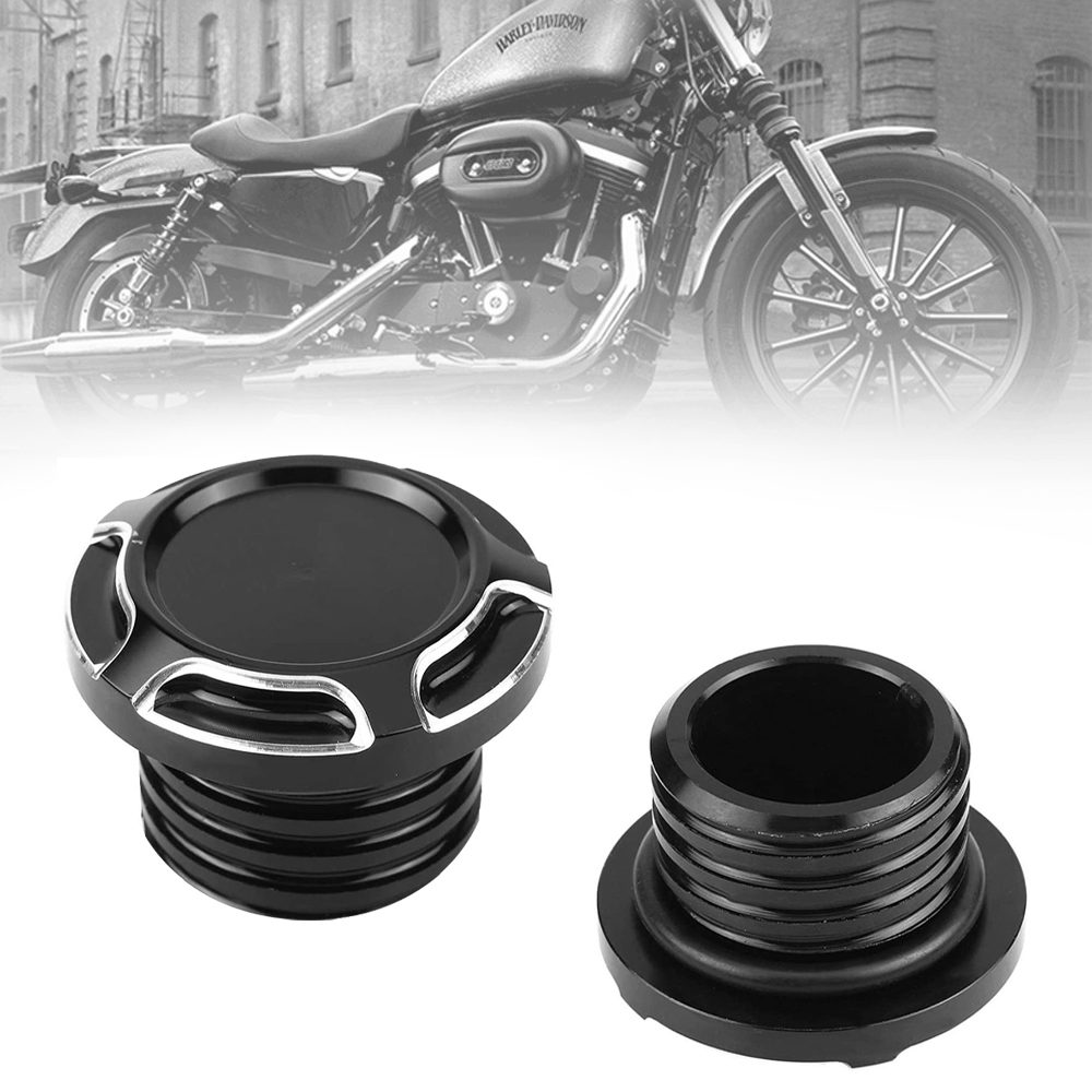 Motorcycle CNC Screw-In Flush Fuel Gas Tank Cover Oil Cap For Harley Sportster